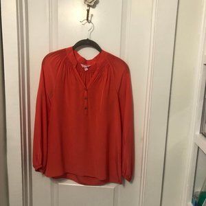 Coral Lilly Pulitzer Elsa silk top